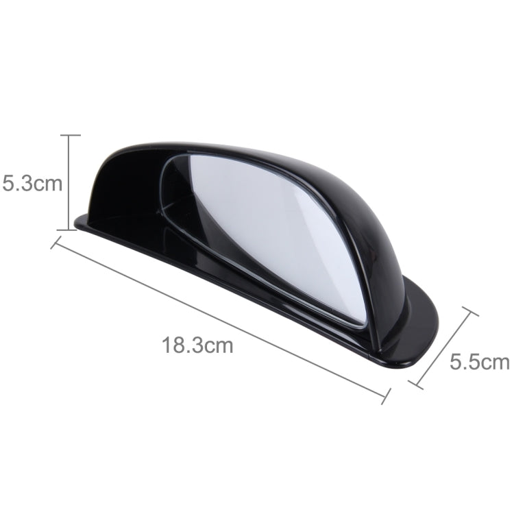 3R-090 Car Blind Spot Rear View Wide Angle Mirror, Left  - Black