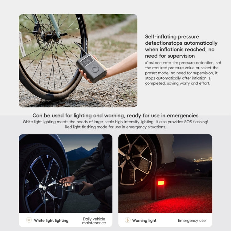 Xiaomi Mijia Air Pump 2 Pro Portable Electric Air Compressor Mi Inflatable Treasure 150psi High Pressure For Motorcycle Car Soccer  - Black