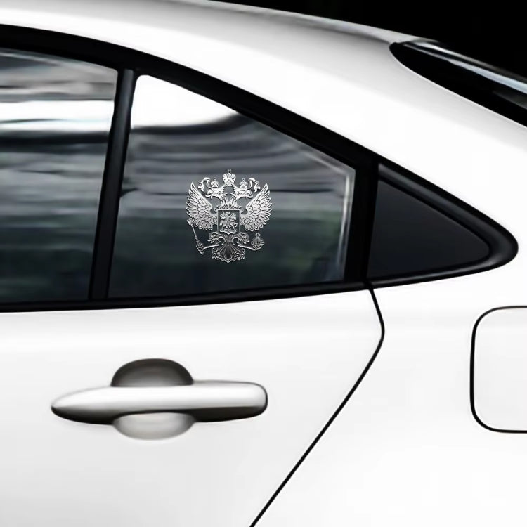 10pcs PITREW Coat of Arms of Russia Emblem Nickel Metal Car Stickers Decals  - Silver