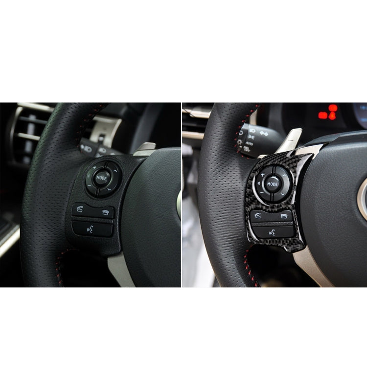 Car Carbon Fiber Steering Wheel Button Decorative Sticker for Lexus IS250 NX200 200t 300h 2013-2020, B Style