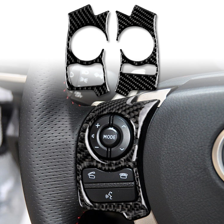 Car Carbon Fiber Steering Wheel Button Decorative Sticker for Lexus IS250 NX200 200t 300h 2013-2020, A Style