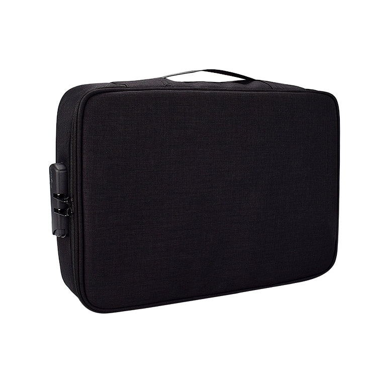 ZJ02 Waterproof Polyester Multi-layer Document Storage Bag Laptop Bag  for All Sizes of Laptops, with Password Lock