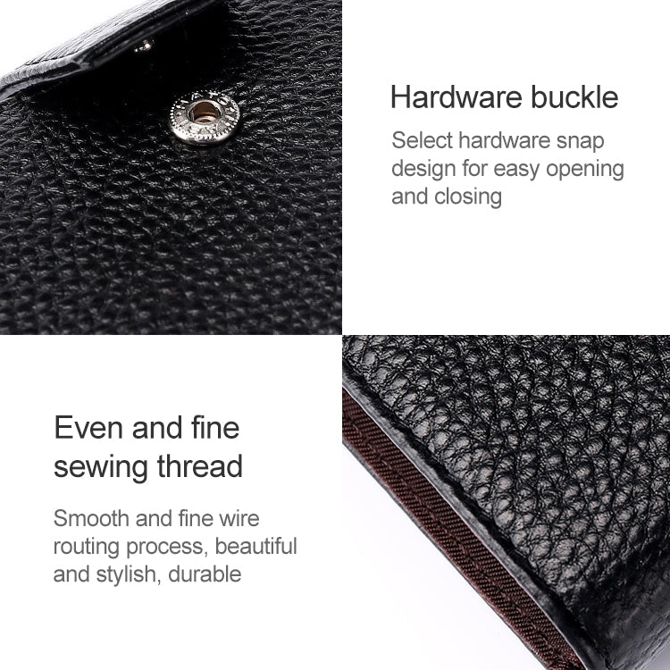 KB188 Horizontal Cowhide Leather Organ Shape Multiple Card Slots Anti-magnetic RFID Wallet for Ladies, with Transparent Window