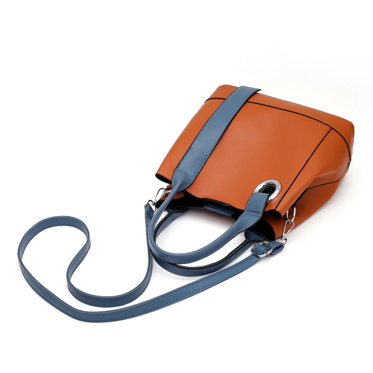 3 In 1 Fashion Solid Color Bucket Type Handbag Shoulder Bag