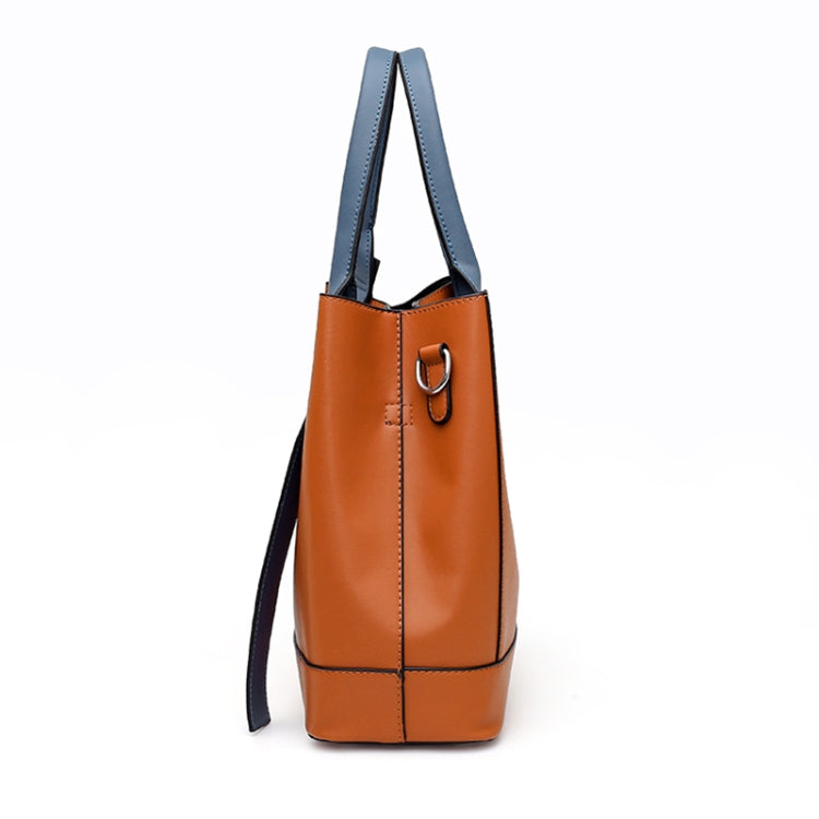 3 In 1 Fashion Solid Color Bucket Type Handbag Shoulder Bag