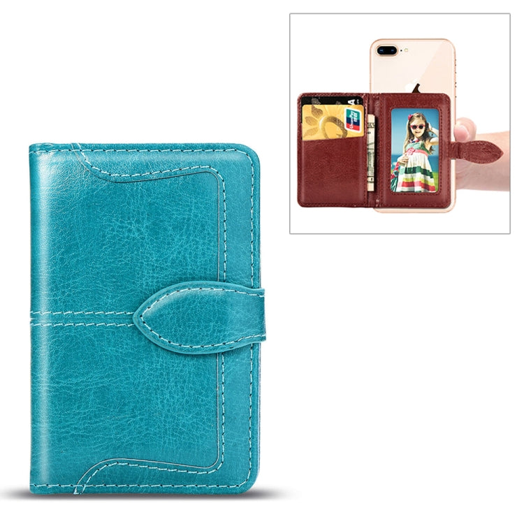 Mobile Phone Universal With Retro Pure Color Card Slot & Wallet & Holder & Photo Frame
