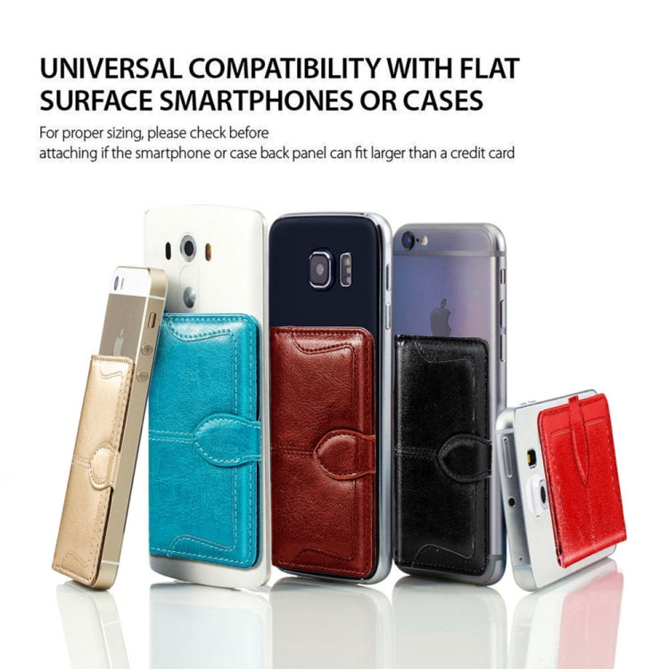 Mobile Phone Universal With Retro Pure Color Card Slot & Wallet & Holder & Photo Frame