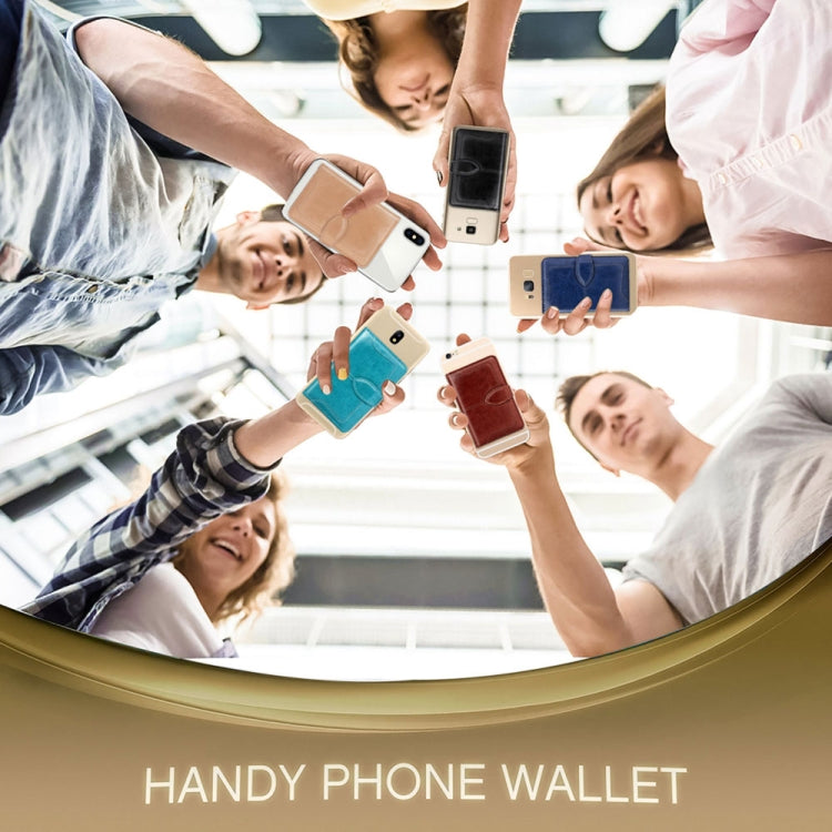 Mobile Phone Universal With Retro Pure Color Card Slot & Wallet & Holder & Photo Frame
