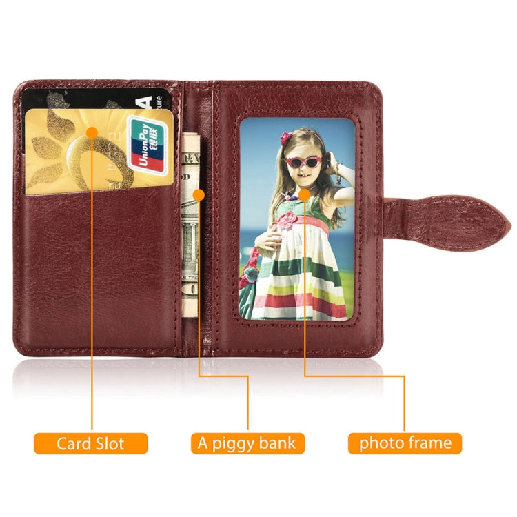 Mobile Phone Universal With Retro Pure Color Card Slot & Wallet & Holder & Photo Frame