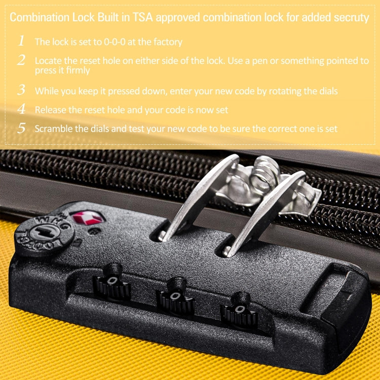 [US Warehouse] 3 in 1 Luggage Set Hardside Spinner Suitcase with TSA Lock