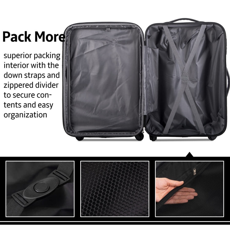 [US Warehouse] 3 in 1 Luggage Set Hardside Spinner Suitcase with TSA Lock