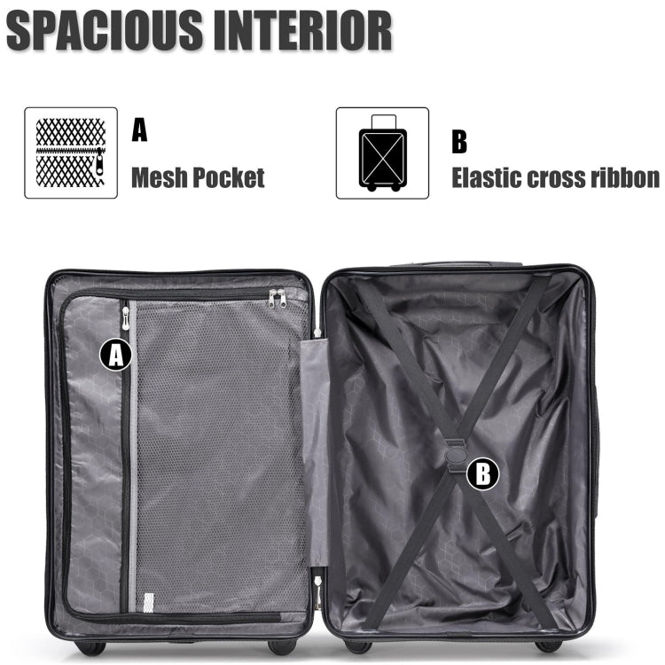 [US Warehouse] 3 in 1 Lightweight Hardshell Luggage Sets Spinner Suitcase with TSA Lock