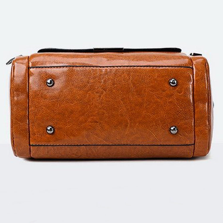 Leisure Fashion Retro Oil Wax Leather Slant Shoulder Bag Handbag
