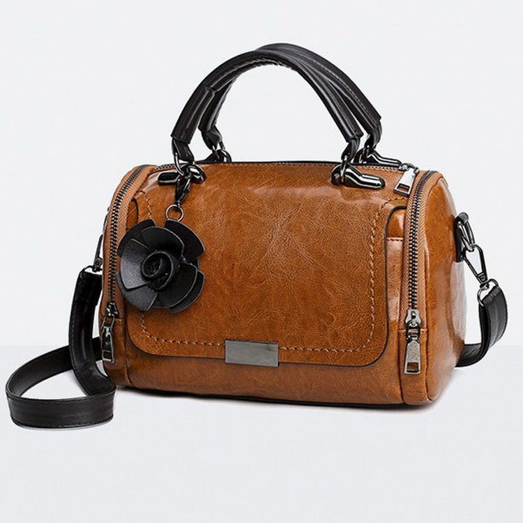 Leisure Fashion Retro Oil Wax Leather Slant Shoulder Bag Handbag