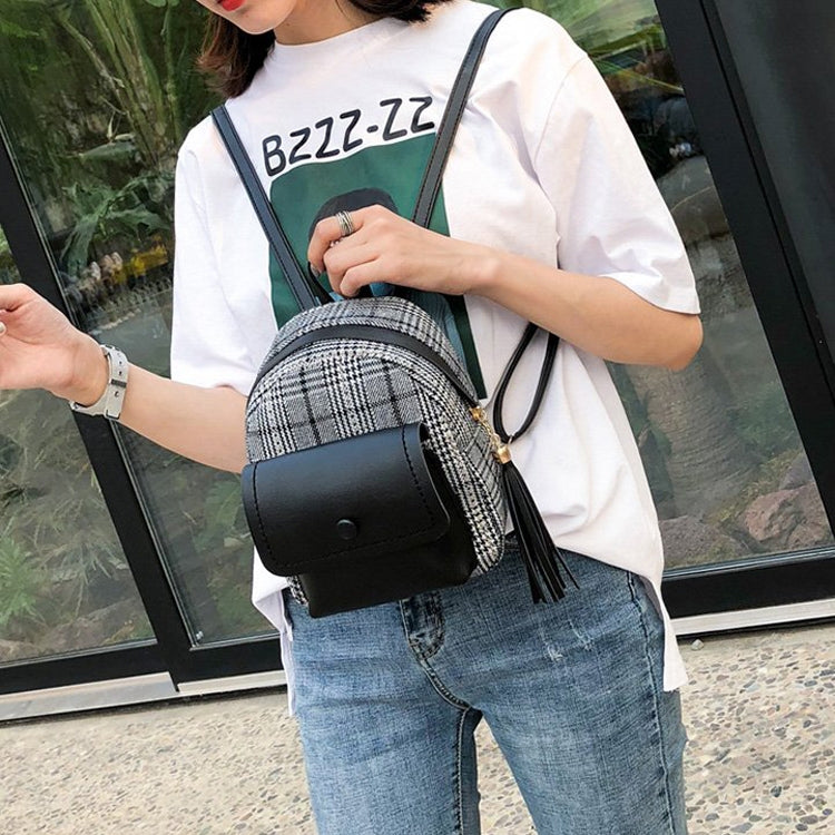 Leisure Fashion Woolen Cloth Double Shoulders Bag