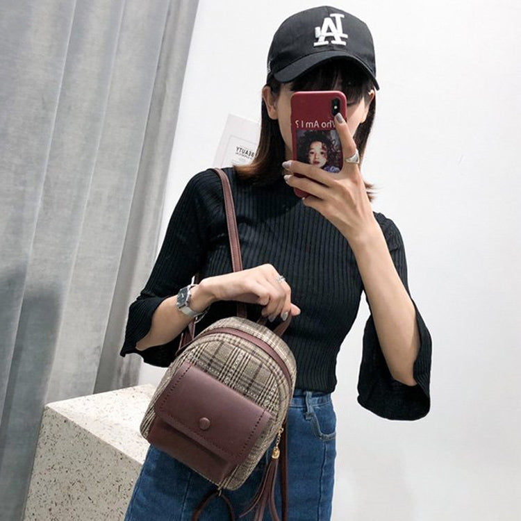 Leisure Fashion Woolen Cloth Double Shoulders Bag