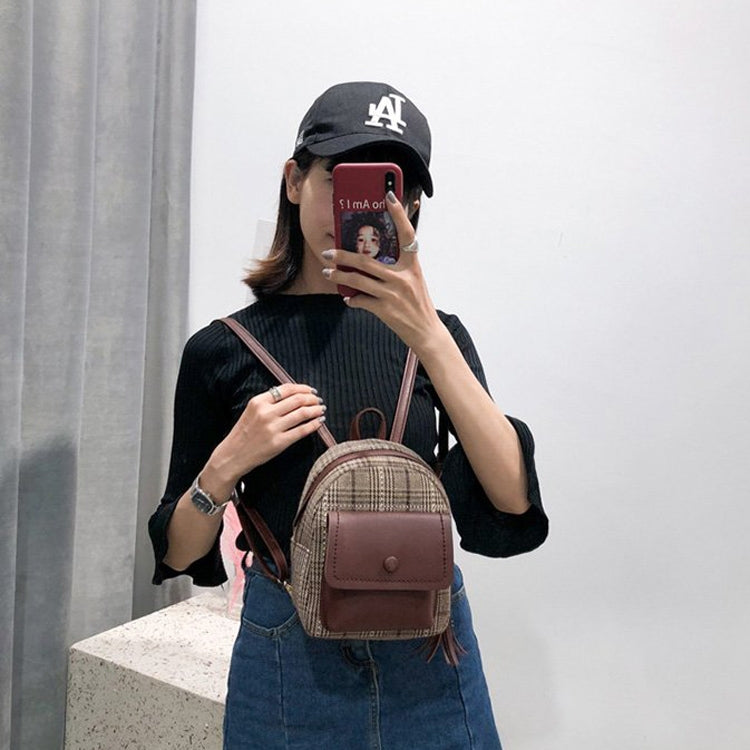 Leisure Fashion Woolen Cloth Double Shoulders Bag