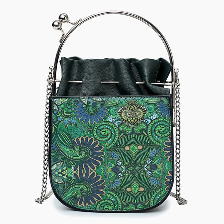 Sen Series Leisure Fashion PU Leather Slant Shoulder Bag Handbag (Green)