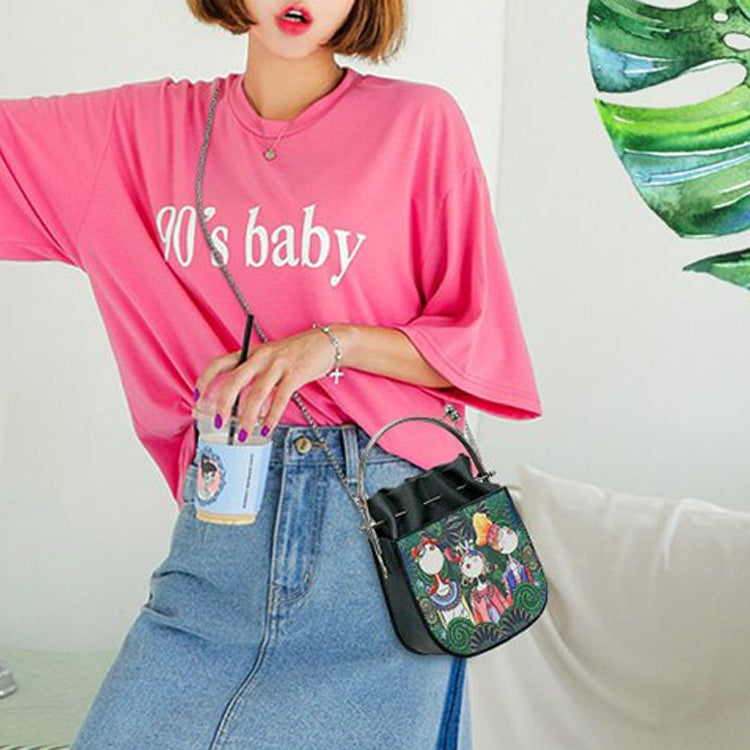 Sen Series Leisure Fashion PU Leather Slant Shoulder Bag Handbag (Green)