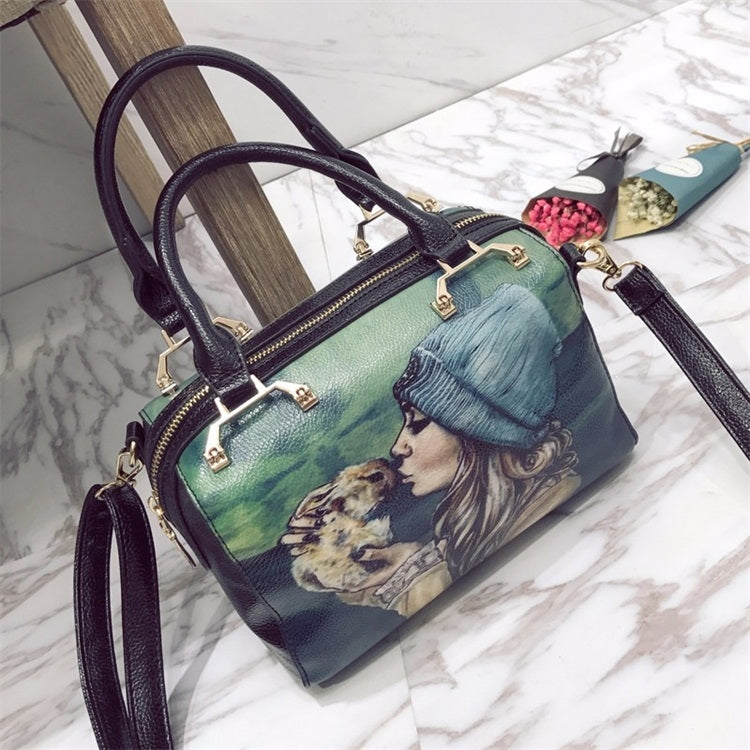 Leisure Fashion PU Leather Slant Shoulder Bag Handbag