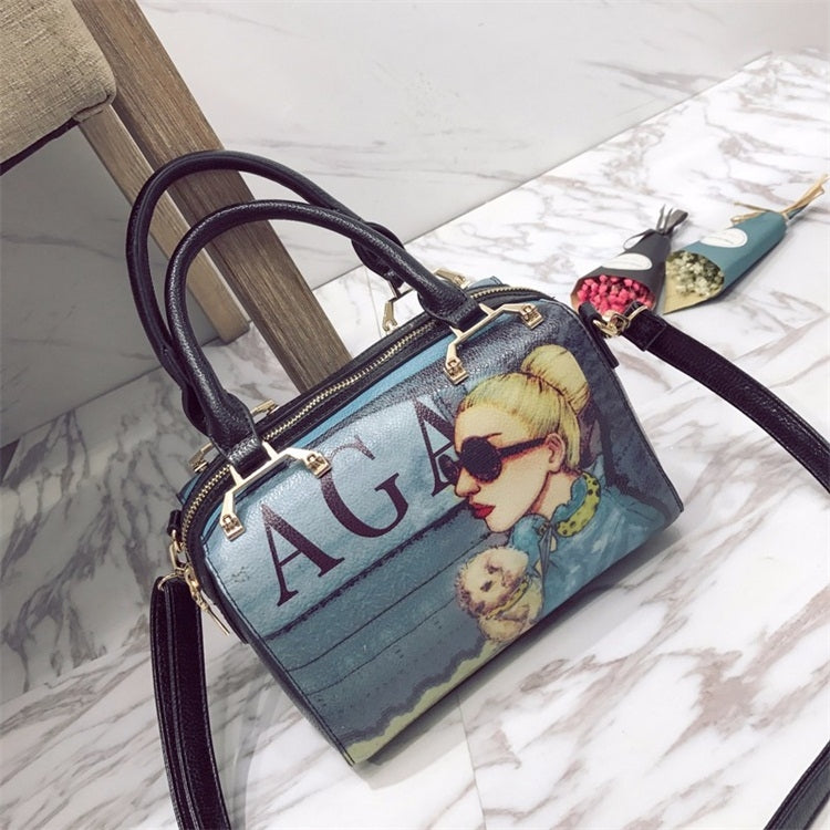 Leisure Fashion PU Leather Slant Shoulder Bag Handbag