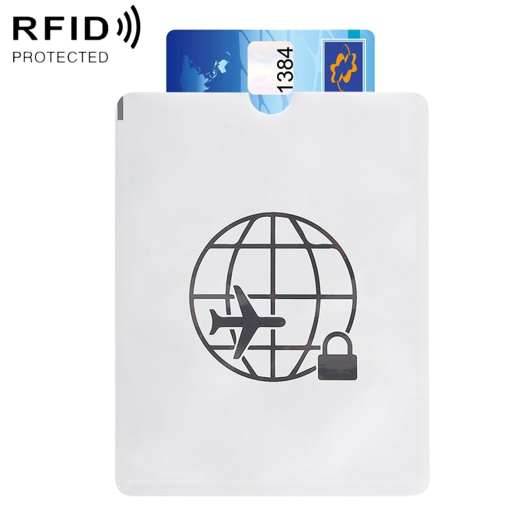 Aluminum Foil Anti Theft RFID Blocking Sleeve Passport Passbook Protector, Size: 13.5*10.5cm