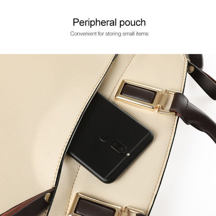 Soft Leather One Shoulder Crossbody Bag Handbag for Women, Suitable for Laptop Size: 13.3 inch