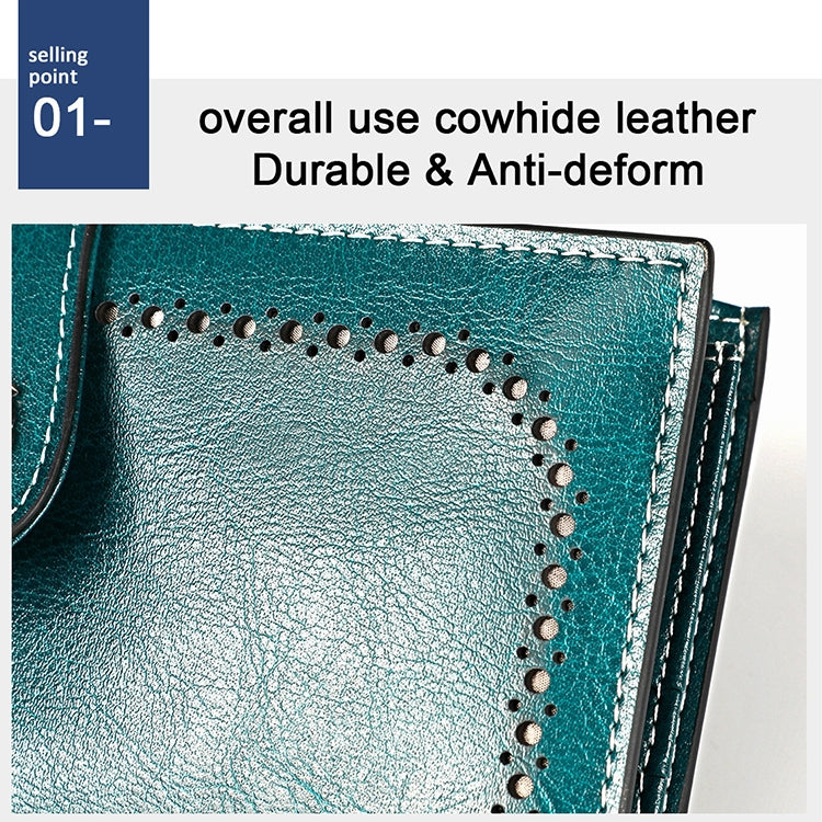 3526 Vintage Oil Wax Texture Large Capacity Long Multi-function Anti-magnetic RFID Wallet Clutch for Ladies