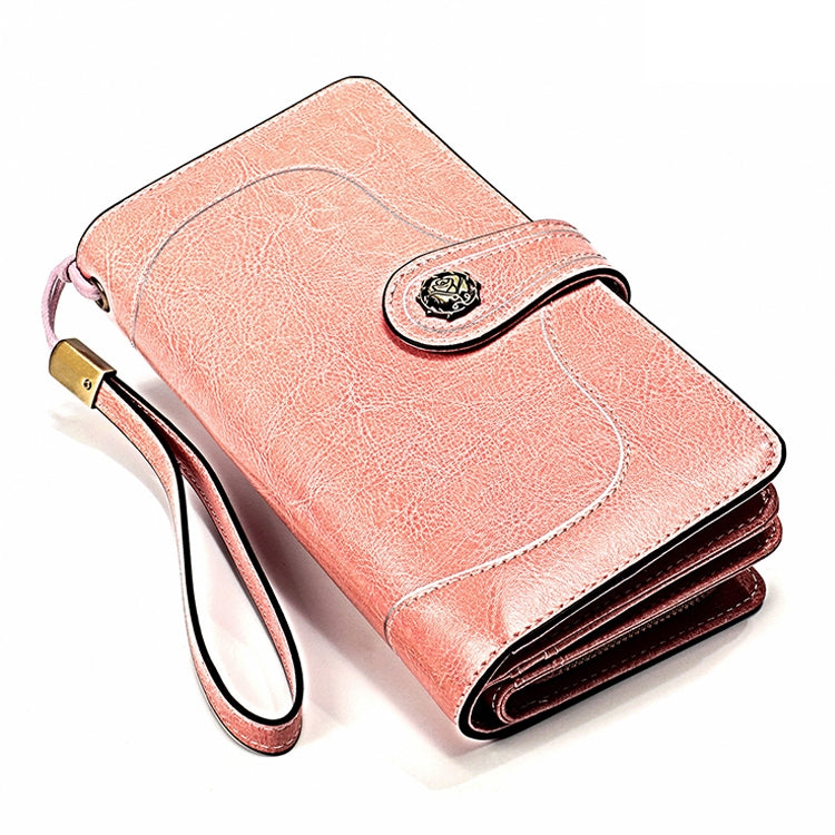 3555 Large Capacity Long Multi-function Anti-magnetic RFID Wallet Clutch for Ladies with Card Slots