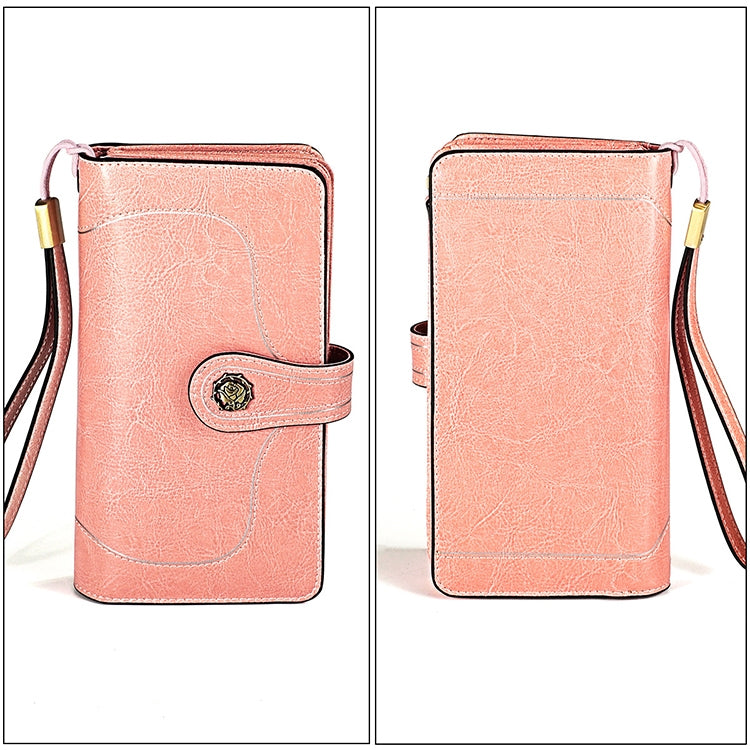 3555 Large Capacity Long Multi-function Anti-magnetic RFID Wallet Clutch for Ladies with Card Slots