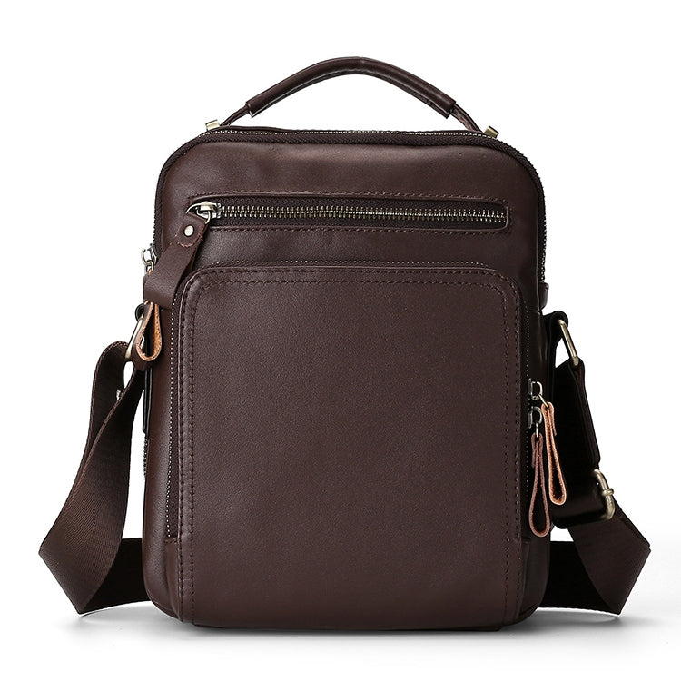 6028 Multifunctional Fashion Top-grain Leather Messenger Bag Casual Men Shoulder Bag