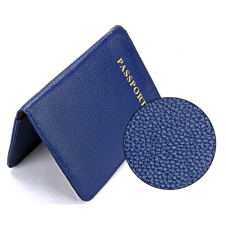 Litchi Texture Multifunctional Genuine Leather Passport Package for travel