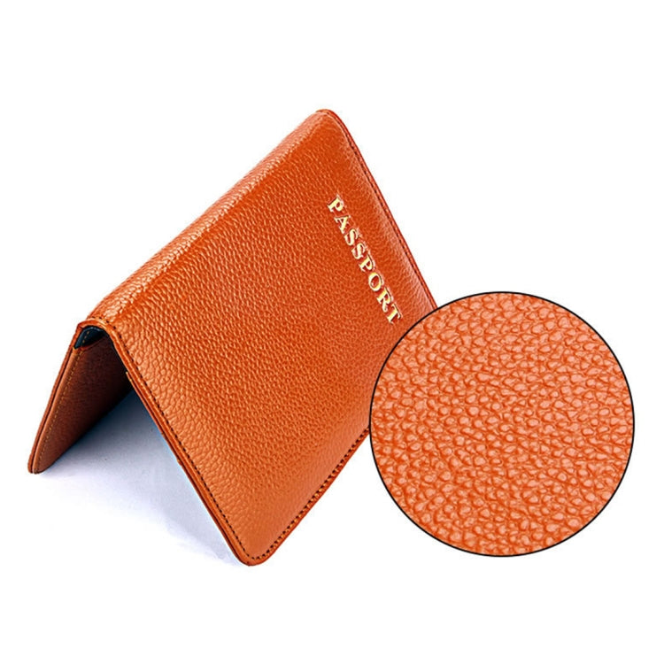 Litchi Texture Multifunctional Genuine Leather Passport Package for travel
