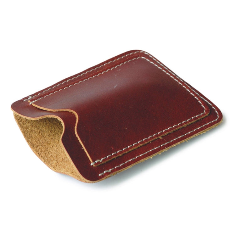 3 PCS XIAO YUAN XIANG Cowhide Leather License Sleeve Pocket Wallet Coin Purse Credit Card Holder, Size: 10.2cm x 7.6cm, Random Color Delivery