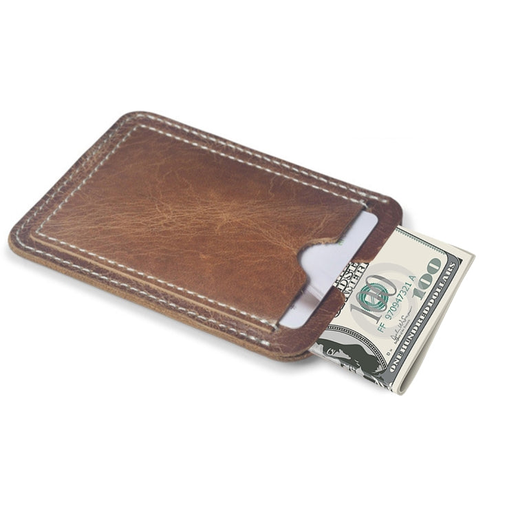 3 PCS XIAO YUAN XIANG Cowhide Leather License Sleeve Pocket Wallet Coin Purse Credit Card Holder, Size: 10.2cm x 7.6cm, Random Color Delivery