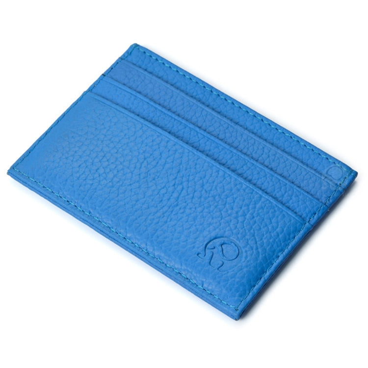 3 PCS XIAO YUAN XIANG Cowhide Leather Slim Thin Pocket Wallet Coin Purse Card Holder, Size: 10.3cm x 7.6cm, Random Color Delivery