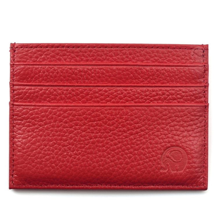 3 PCS XIAO YUAN XIANG Cowhide Leather Slim Thin Pocket Wallet Coin Purse Card Holder, Size: 10.3cm x 7.6cm, Random Color Delivery