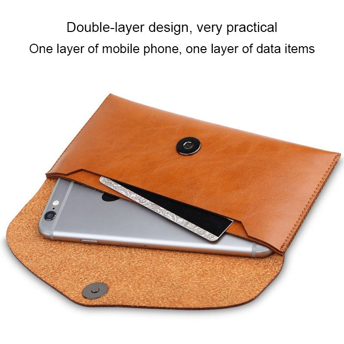 5.5 inch Mobile Phone Magnetic Buckle Case Crazy Horse Pattern Microfiber Leather Case, with Wallet & Card Slot
