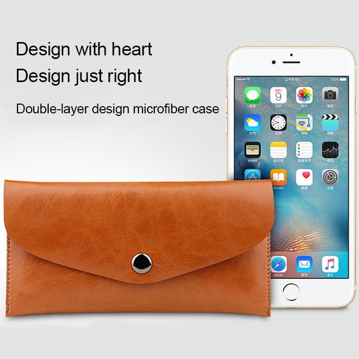 5.5 inch Mobile Phone Magnetic Buckle Case Crazy Horse Pattern Microfiber Leather Case, with Wallet & Card Slot