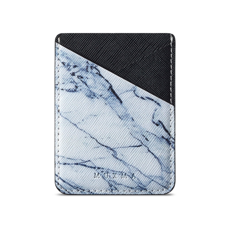 MUXMA  White Marble Leather Pocket Card Mini Mobile Phone Case 3M Plastic Credit Card Mobile Phone Back Stickers Card Package Card Sets