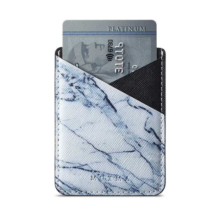 MUXMA  White Marble Leather Pocket Card Mini Mobile Phone Case 3M Plastic Credit Card Mobile Phone Back Stickers Card Package Card Sets