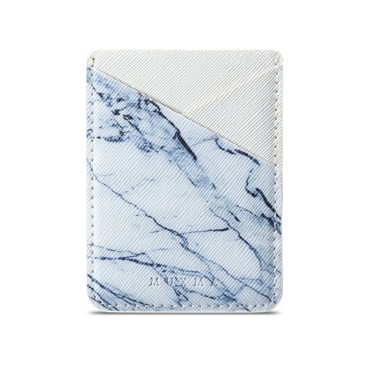 MUXMA  White Marble Leather Pocket Card Mini Mobile Phone Case 3M Plastic Credit Card Mobile Phone Back Stickers Card Package Card Sets