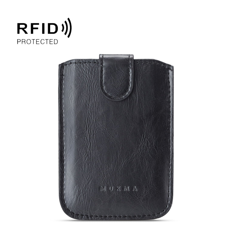 MUXMA RFID Blocking Leather Pocket Card 5 Card Pack Mobile Shell 3M Plastic Credit Card Set