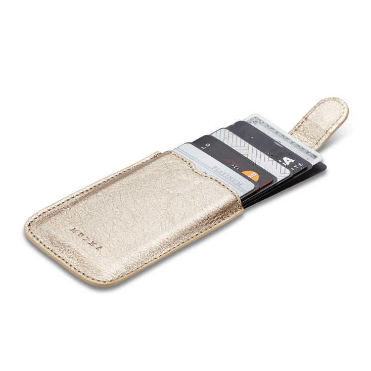 MUXMA RFID Blocking Leather Pocket Card 5 Card Pack Mobile Shell 3M Plastic Credit Card Set