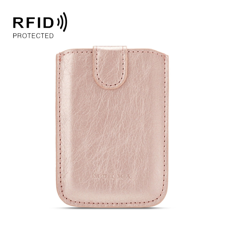 MUXMA RFID Blocking Leather Pocket Card 5 Card Pack Mobile Shell 3M Plastic Credit Card Set