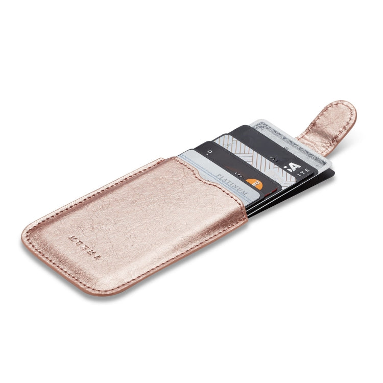 MUXMA RFID Blocking Leather Pocket Card 5 Card Pack Mobile Shell 3M Plastic Credit Card Set