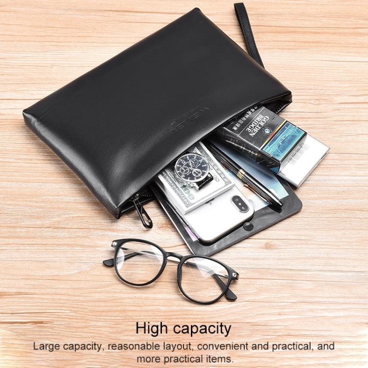 W100  PU Leather Business Men Carry Bag Envelope Bag