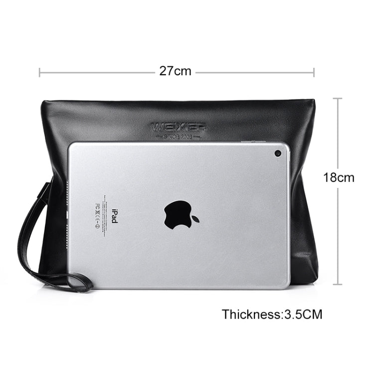W100  PU Leather Business Men Carry Bag Envelope Bag