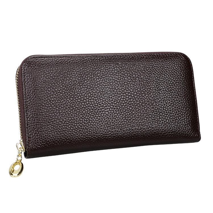 906 Antimagnetic RFID Litchi Texture Women Large Capacity Hand Wallet Purse Phone Bag with Card Slots