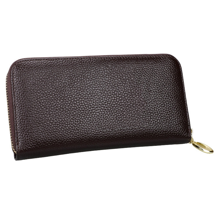 906 Antimagnetic RFID Litchi Texture Women Large Capacity Hand Wallet Purse Phone Bag with Card Slots